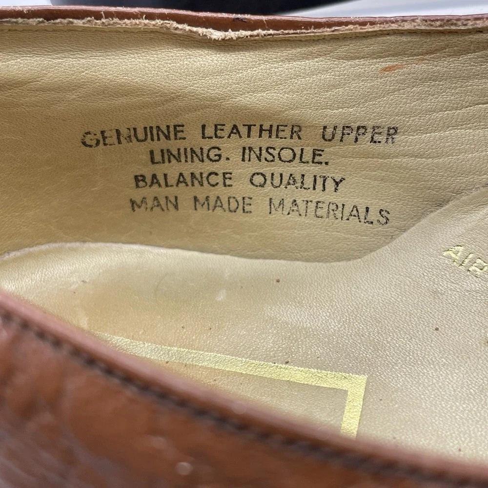 VTG Stuart McGuire Leather Dress Shoes Brown Men's Size 9 Ortho-Vent Spring Step